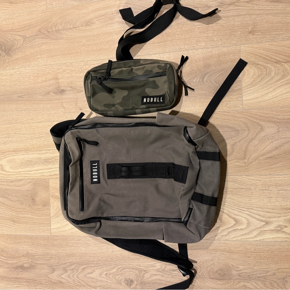 NOBULL Olive Backpack with Camo Utility Pouch